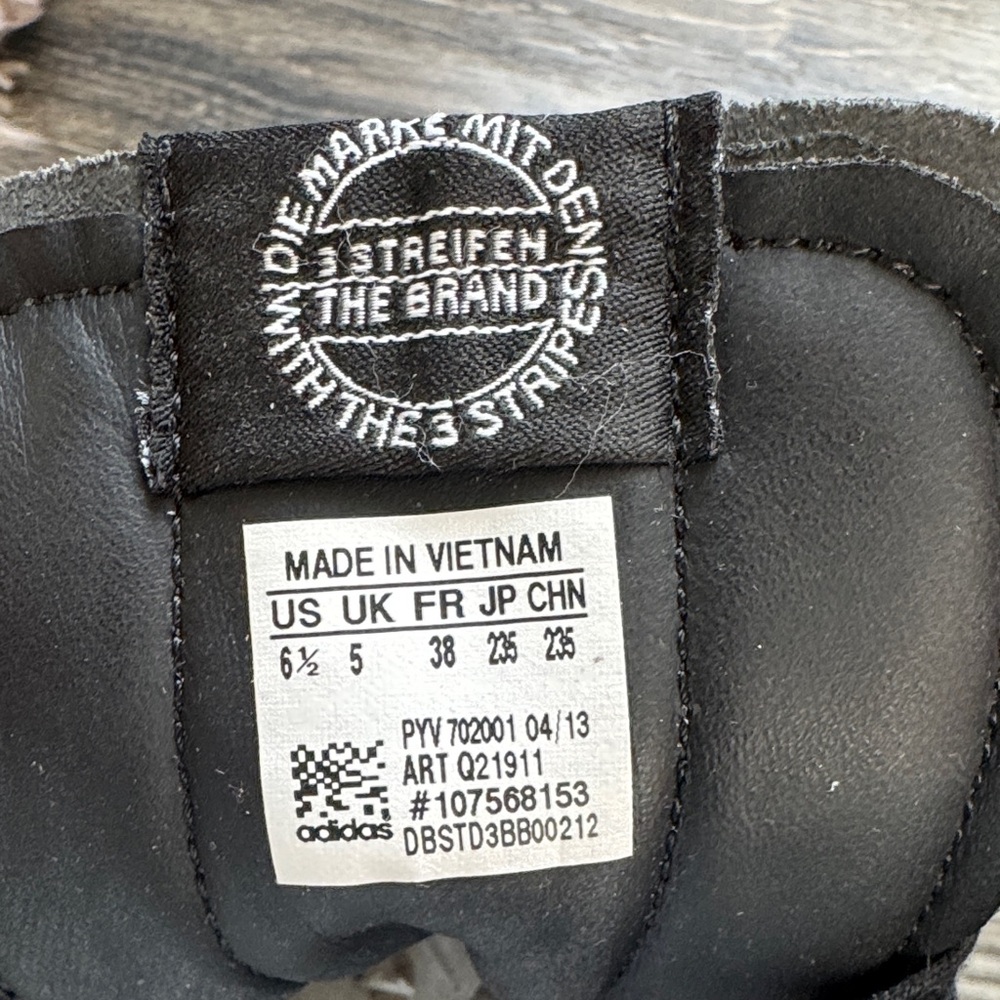 Adidas Black and White Patterned High-Tops - Picture 5 of 5